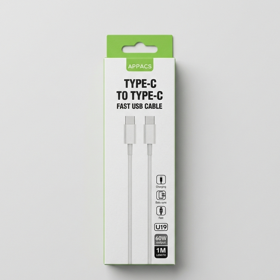 Cable Appacs USB-C a USB-C