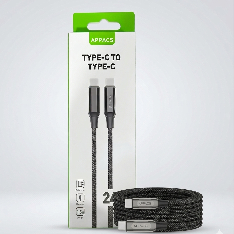 Cable Apaccs USB-C a USB-C 240W
